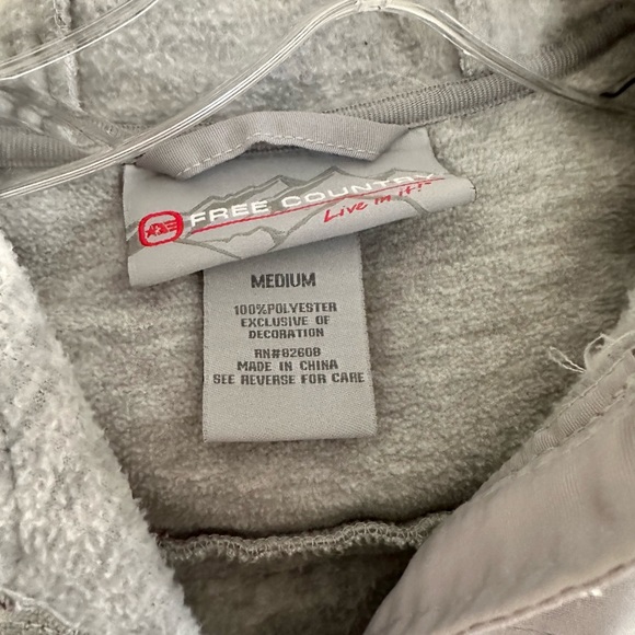 Free Country Gray Zip-Up Jacket Size Medium - Picture 4 of 5